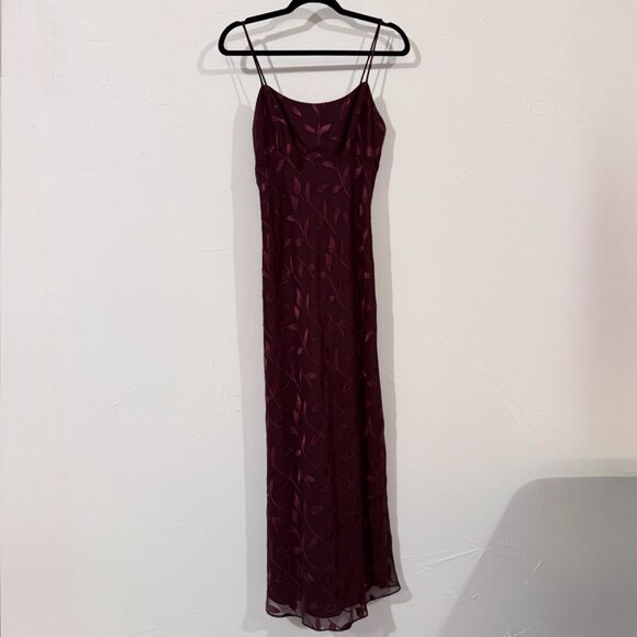 ALGO Vintage Burgundy Formal Dress with Sheer Jacket, Size 10, Mother of Bride - Picture 2 of 6
